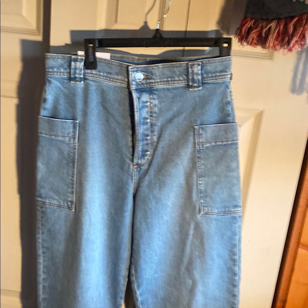 Joes NWT Phoebe Patch Pocket Button Fly High-Rise Barrel Leg Denim Jeans Size 29 - Picture 7 of 14